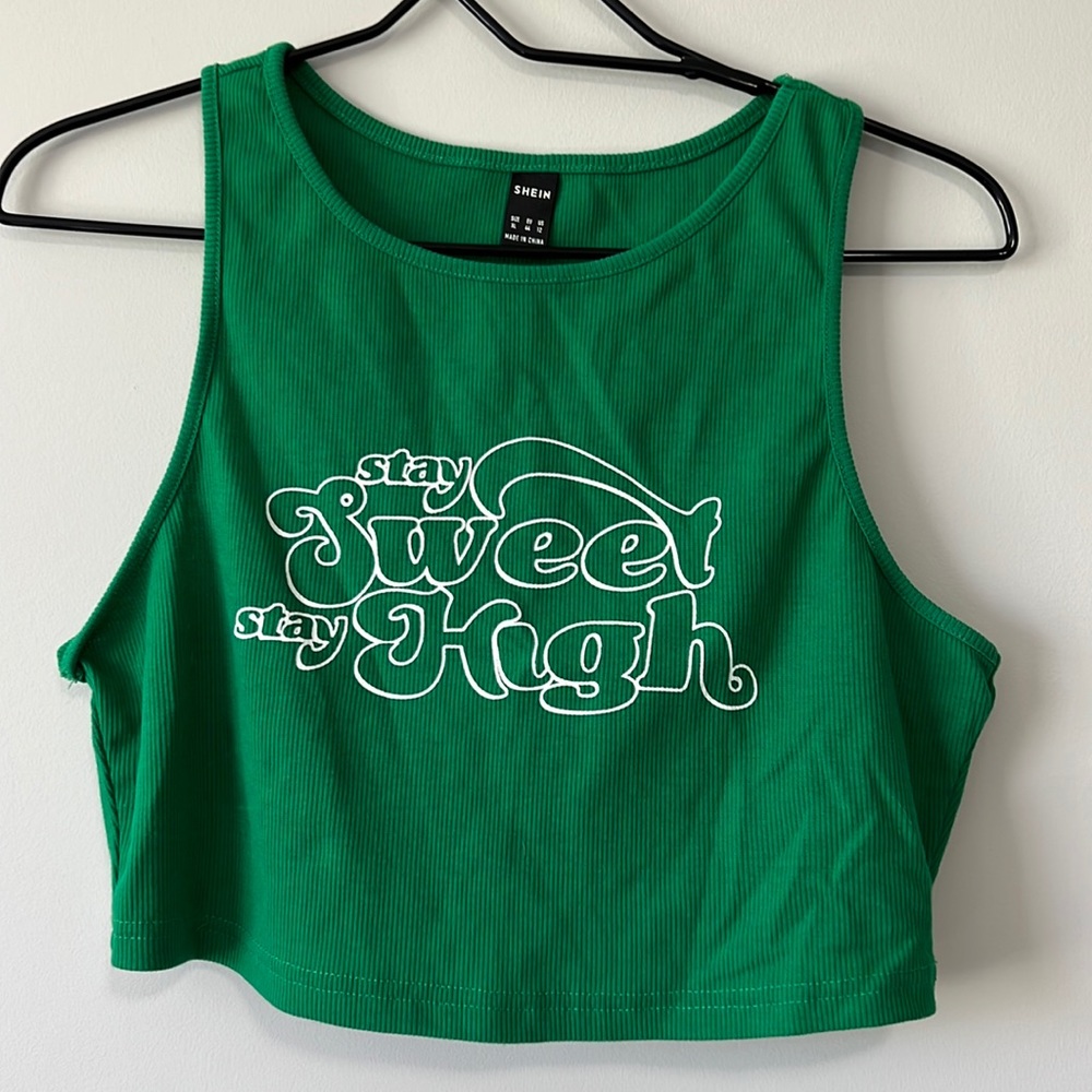 SHEIN | Stay Sweet Stay High Crop Tank Top